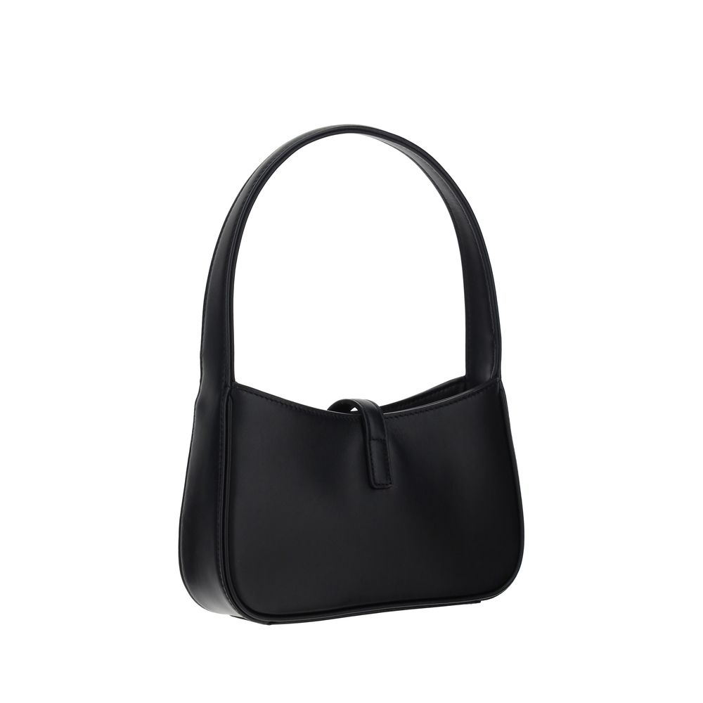 Saint Laurent Black Calf Leather Mini Hobo Shoulder Bag