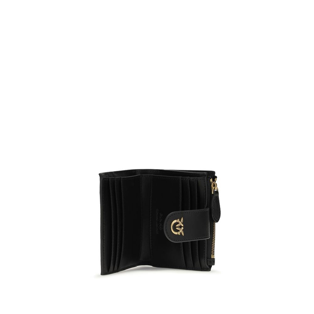 PINKO Black Calf Leather Wallet