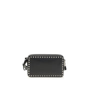 Valentino Garavani Black Calf Leather Shoulder Bag