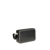 Valentino Garavani Black Calf Leather Shoulder Bag