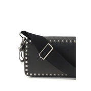 Valentino Garavani Black Calf Leather Shoulder Bag