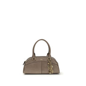 Chloé Gray Calf Leather Bowling Handbag