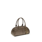 Chloé Gray Calf Leather Bowling Handbag