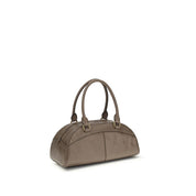 Chloé Gray Calf Leather Bowling Handbag