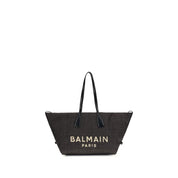 Balmain Black Raffia Shoulder Bag
