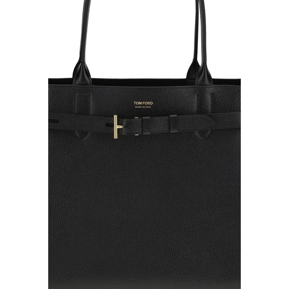Tom Ford Black Calf Leather Shoulder Bag