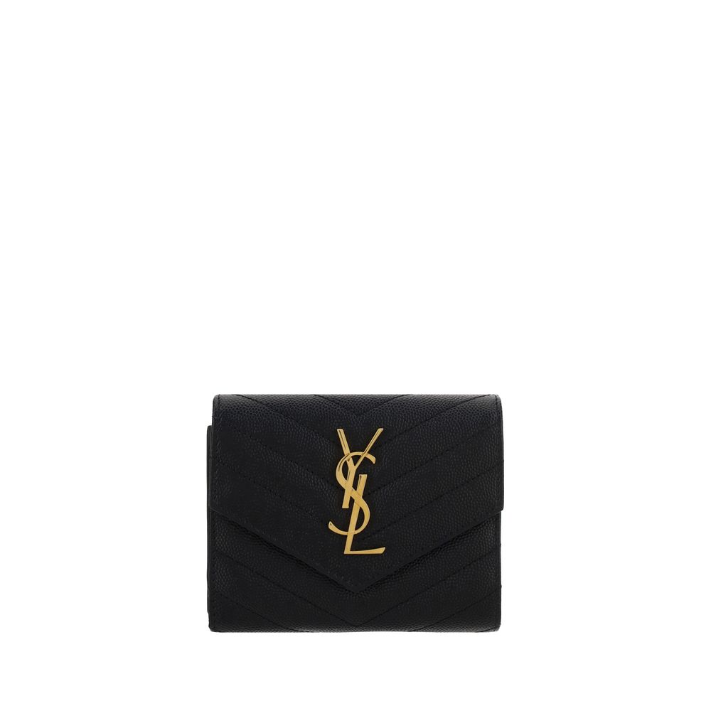 Saint Laurent Black Calf Leather Wallet