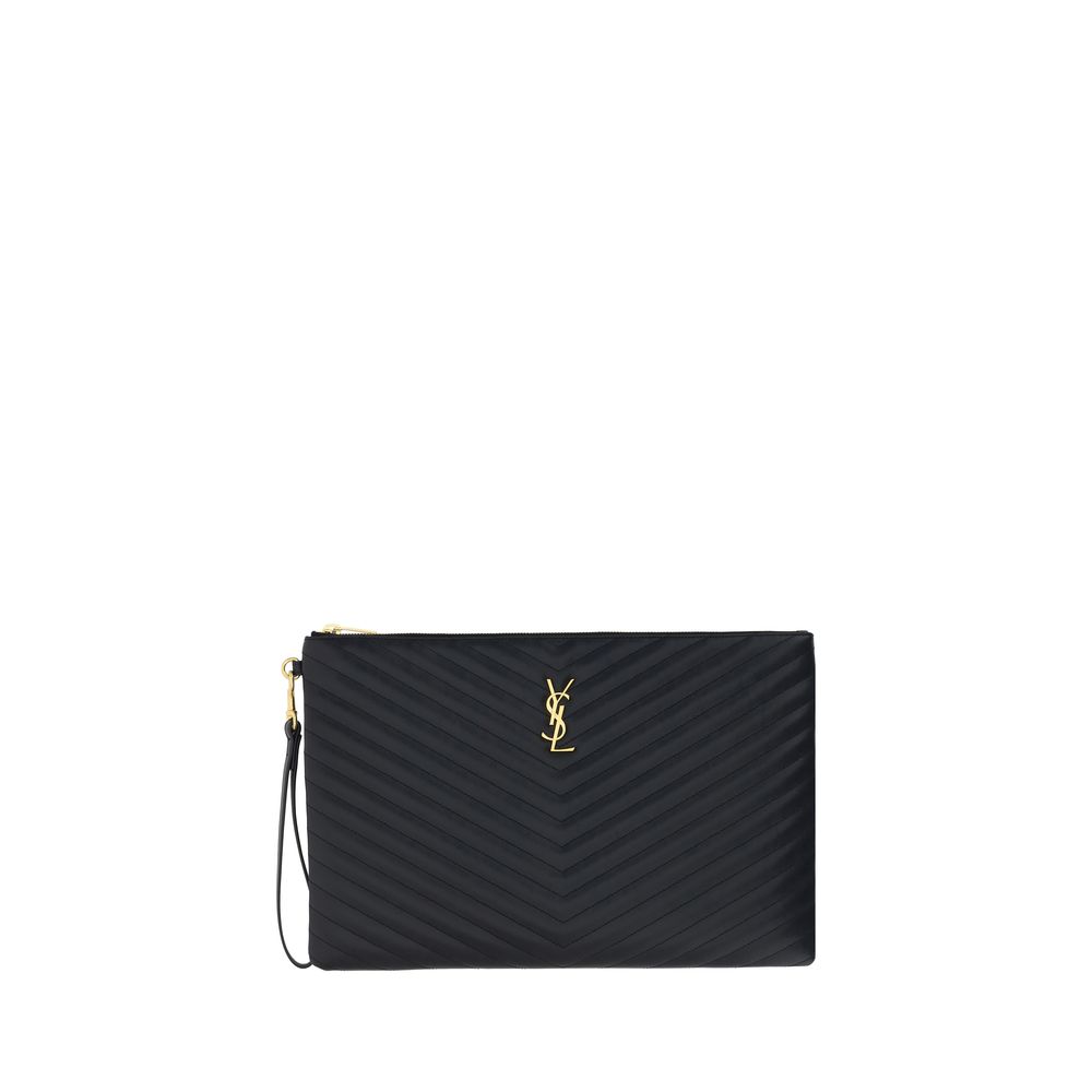 Saint Laurent Black Calf Leather Wallet