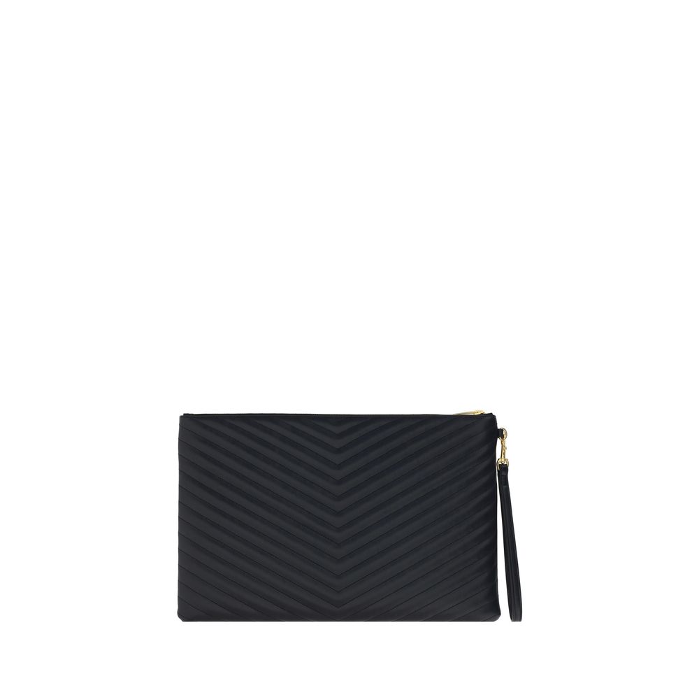 Saint Laurent Black Calf Leather Wallet