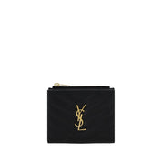 Saint Laurent Black Calf Leather Wallet