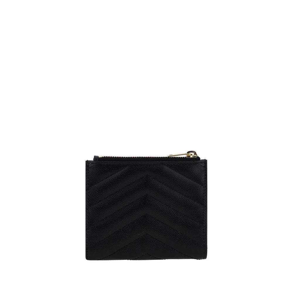 Saint Laurent Black Calf Leather Wallet