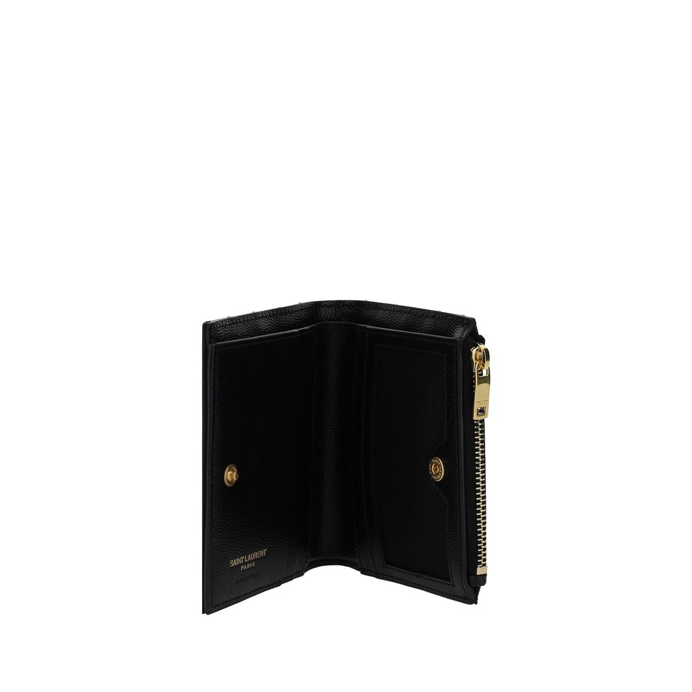 Saint Laurent Black Calf Leather Wallet