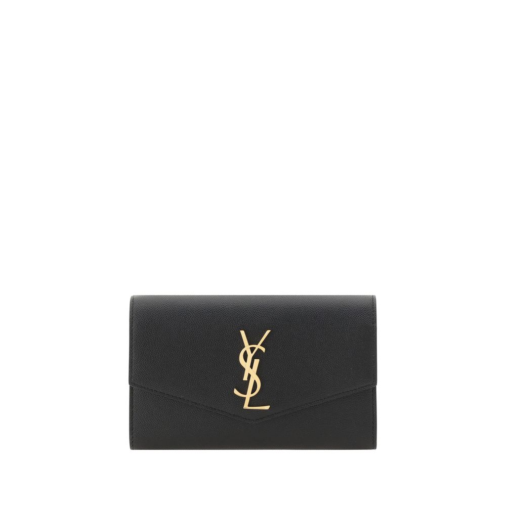 Saint Laurent Black Calf Leather Shoulder Bag