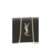 Saint Laurent Black Calf Leather Shoulder Bag