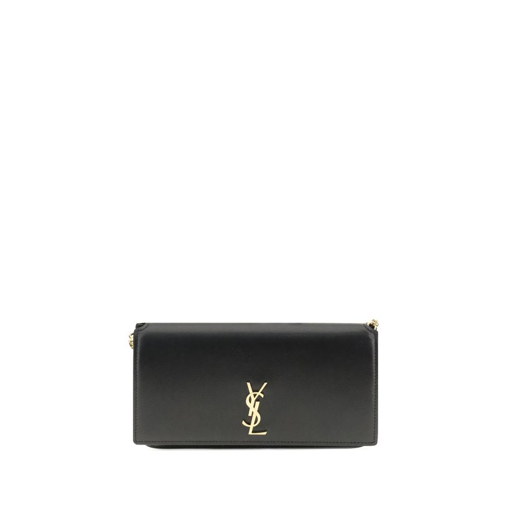 Saint Laurent Black Calf Leather Shoulder Bag