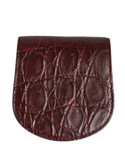 Dolce & Gabbana Burgundy Caiman Leather Condom Case Holder Pocket Wallet