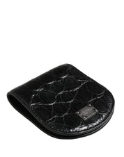 Dolce & Gabbana Black Caiman Leather Wallet