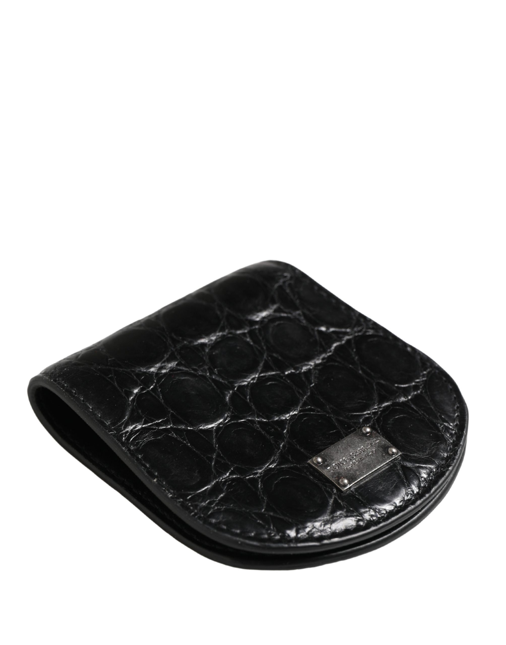 Dolce & Gabbana Black Caiman Leather Wallet