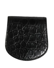 Dolce & Gabbana Black Caiman Leather Wallet