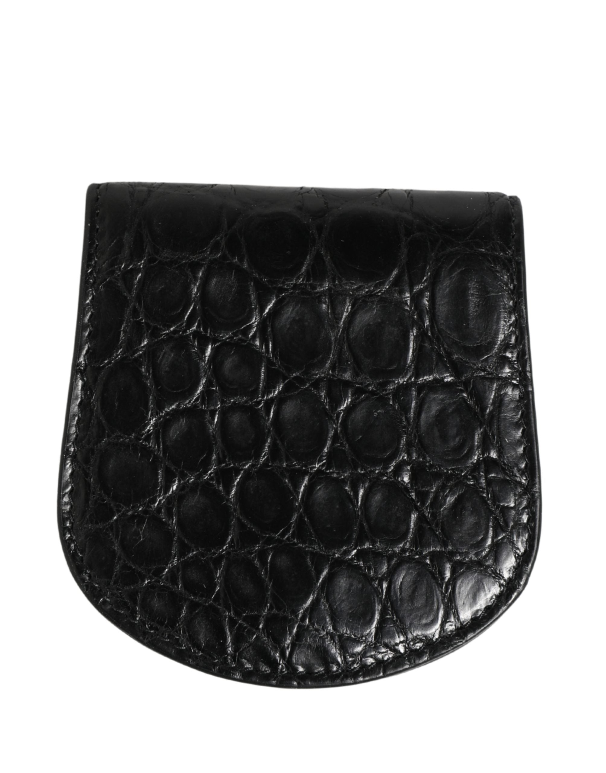 Dolce & Gabbana Black Caiman Leather Wallet