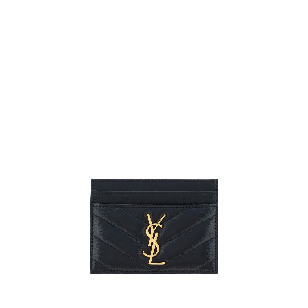 Saint Laurent Black Lambskin Card Holder