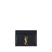 Saint Laurent Black Lambskin Card Holder