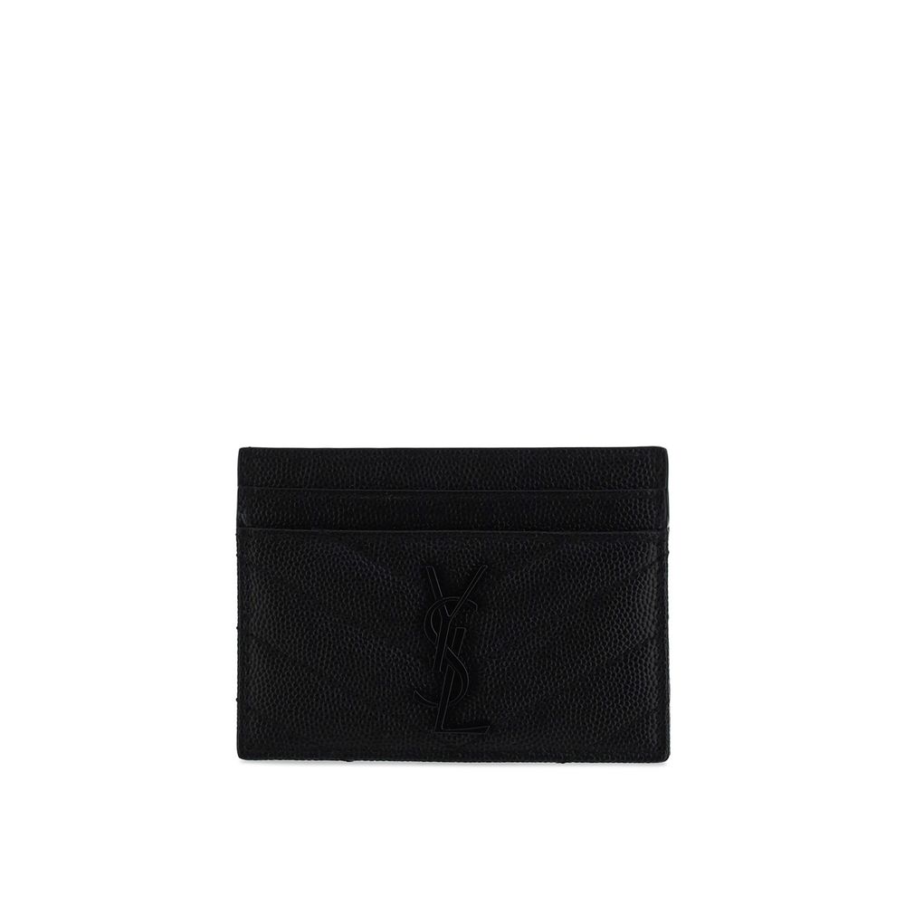 Saint Laurent Black Calf Leather Card Holder