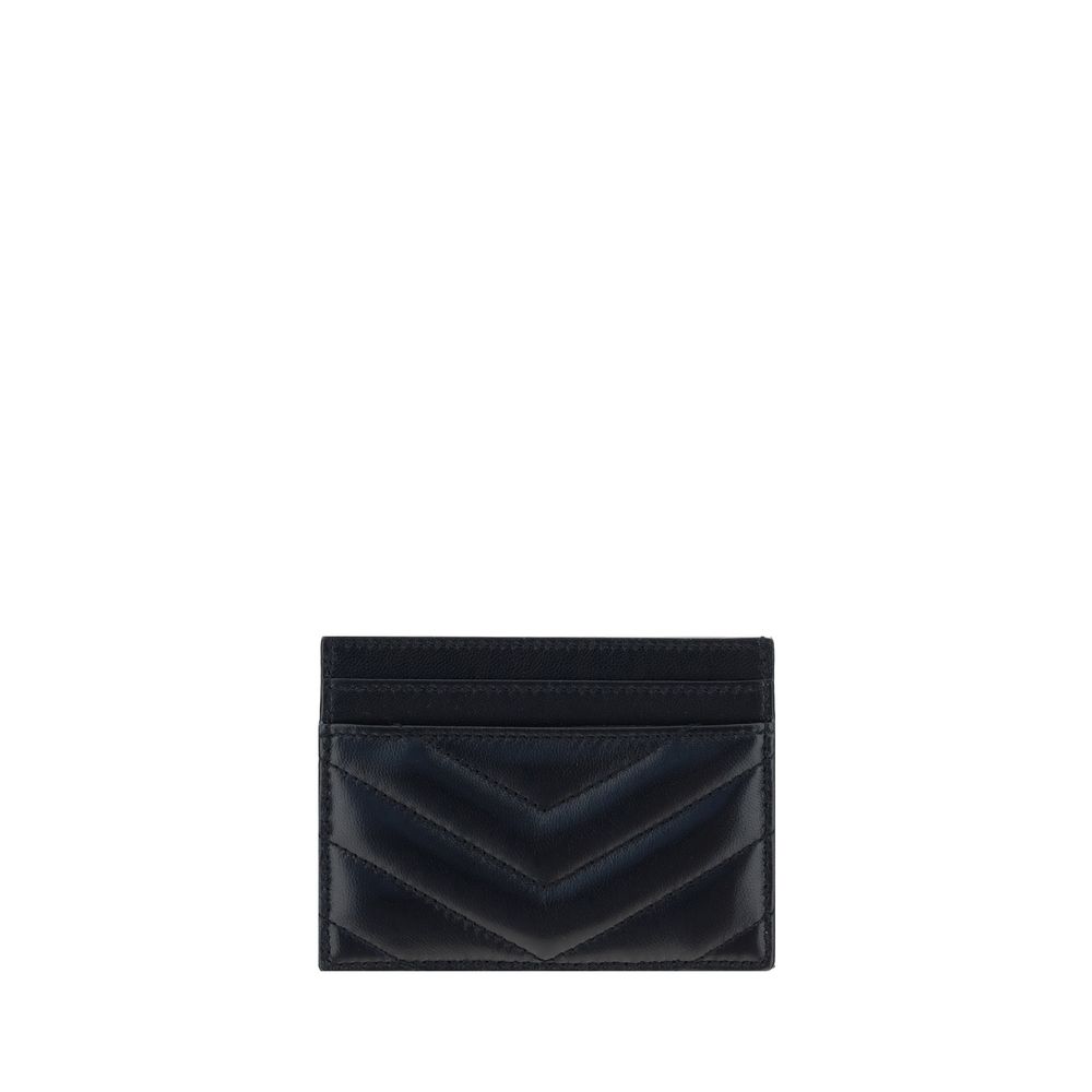 Saint Laurent Black Lambskin Card Holder