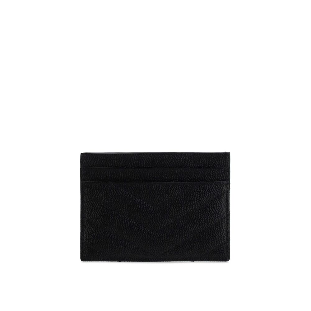 Saint Laurent Black Calf Leather Card Holder