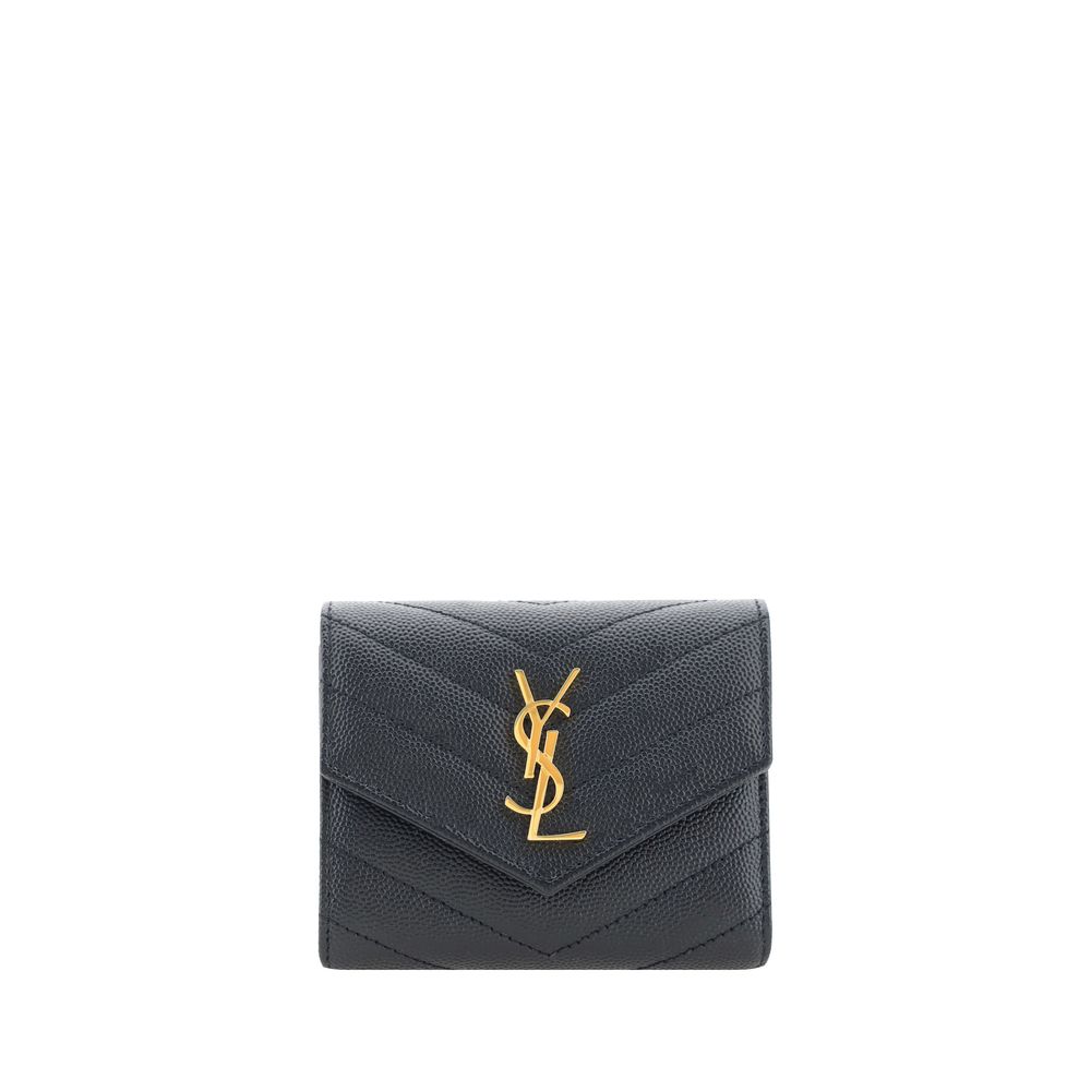Saint Laurent Black Calf Leather Wallet