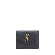 Saint Laurent Black Calf Leather Wallet