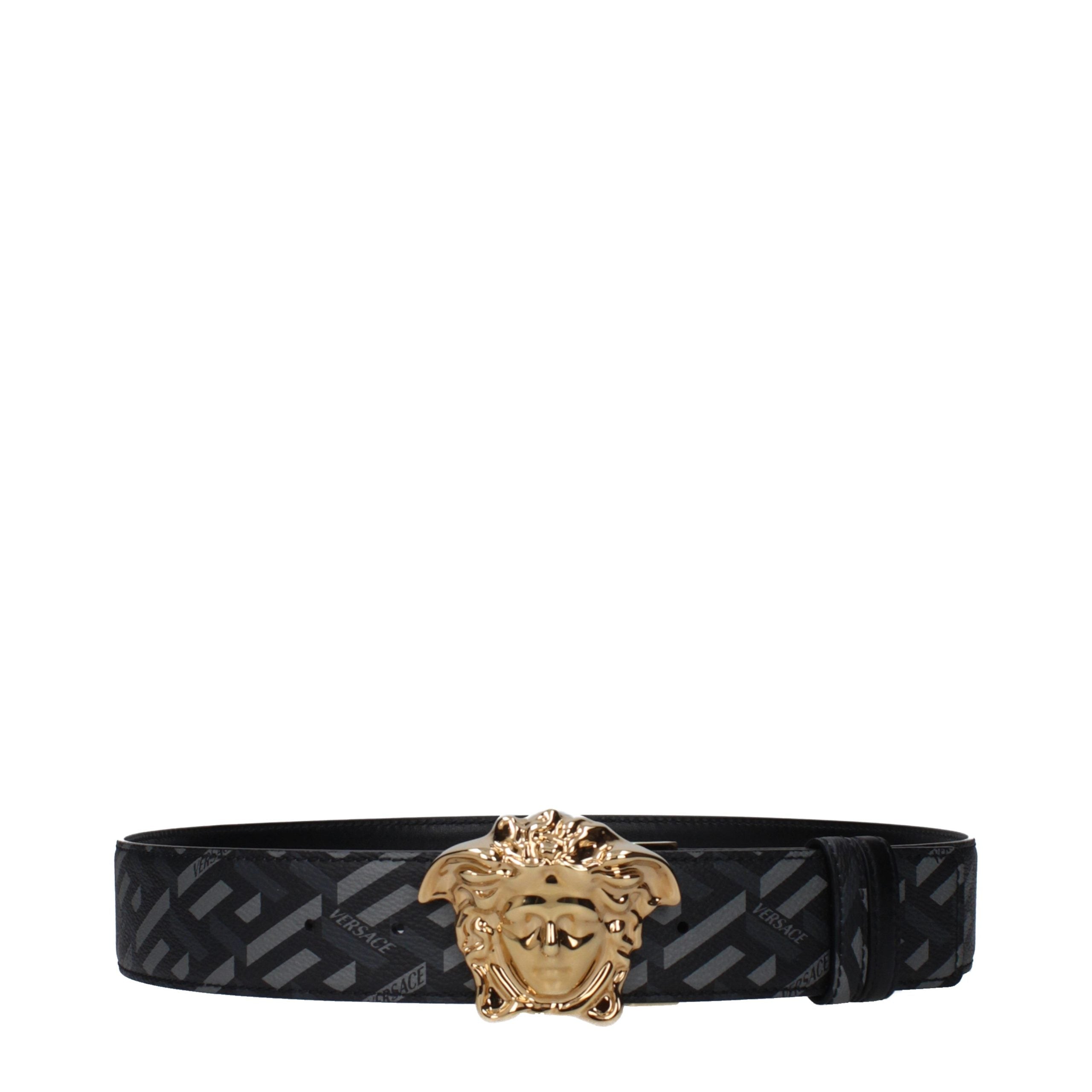 Versace Gray Polyester Belt