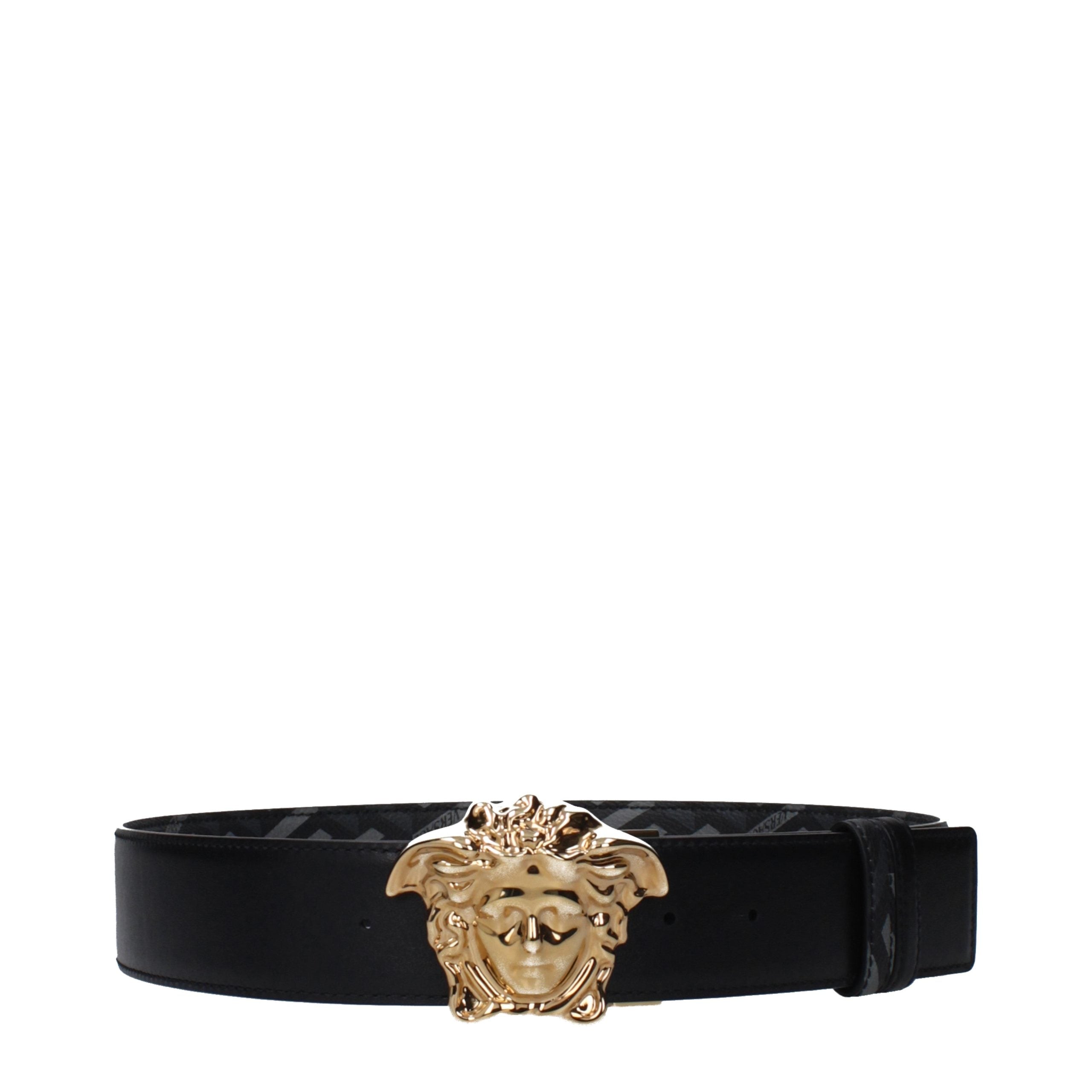 Versace Gray Polyester Belt