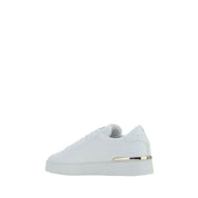 Philipp Plein White Calf Leather Low Top Sneakers