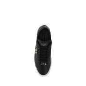 Philipp Plein Black Calf Leather Low Top Sneakers