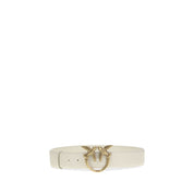 PINKO White Calf Leather Regular Belt