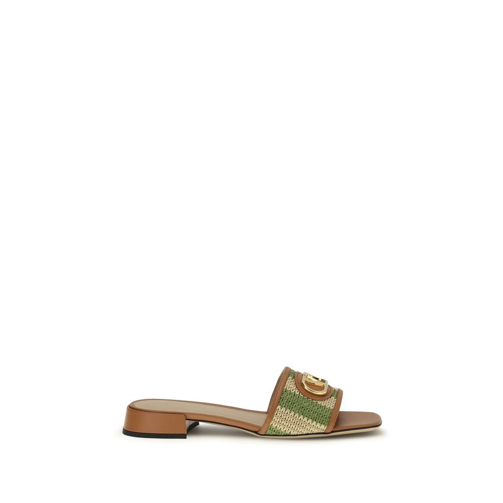 Valentino Garavani Multicolor Viscose Slide Sandals