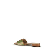 Valentino Garavani Multicolor Viscose Slide Sandals