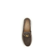 Valentino Garavani Brown Calf Leather Slip-On Loafers