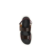 Marni Black Calf Leather Fussbett Sandals
