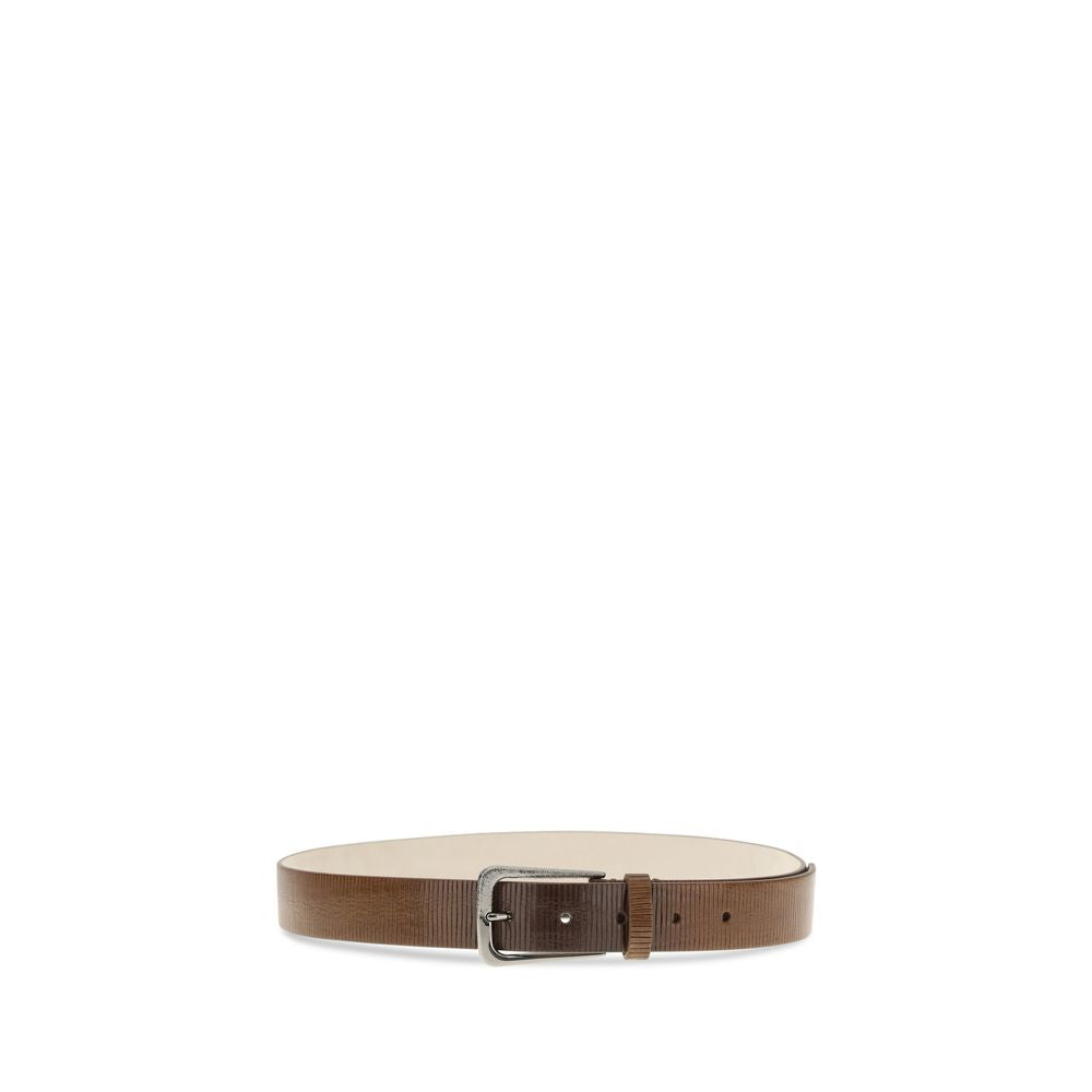 Brunello Cucinelli Brown Calf Leather Regular Belt