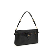 PINKO Black Calf Leather Shoulder Bag