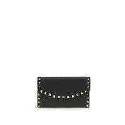 Valentino Garavani Garnet Calf Leather Chain Wallet