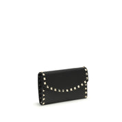 Valentino Garavani Garnet Calf Leather Chain Wallet