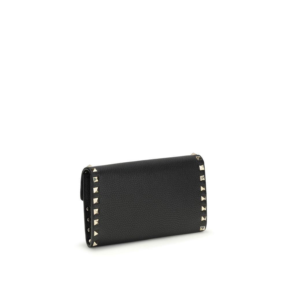 Valentino Garavani Garnet Calf Leather Chain Wallet