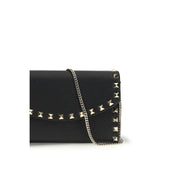 Valentino Garavani Garnet Calf Leather Chain Wallet