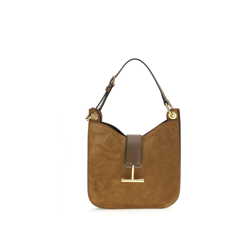 Tom Ford Brown Calf Leather Shoulder Bag