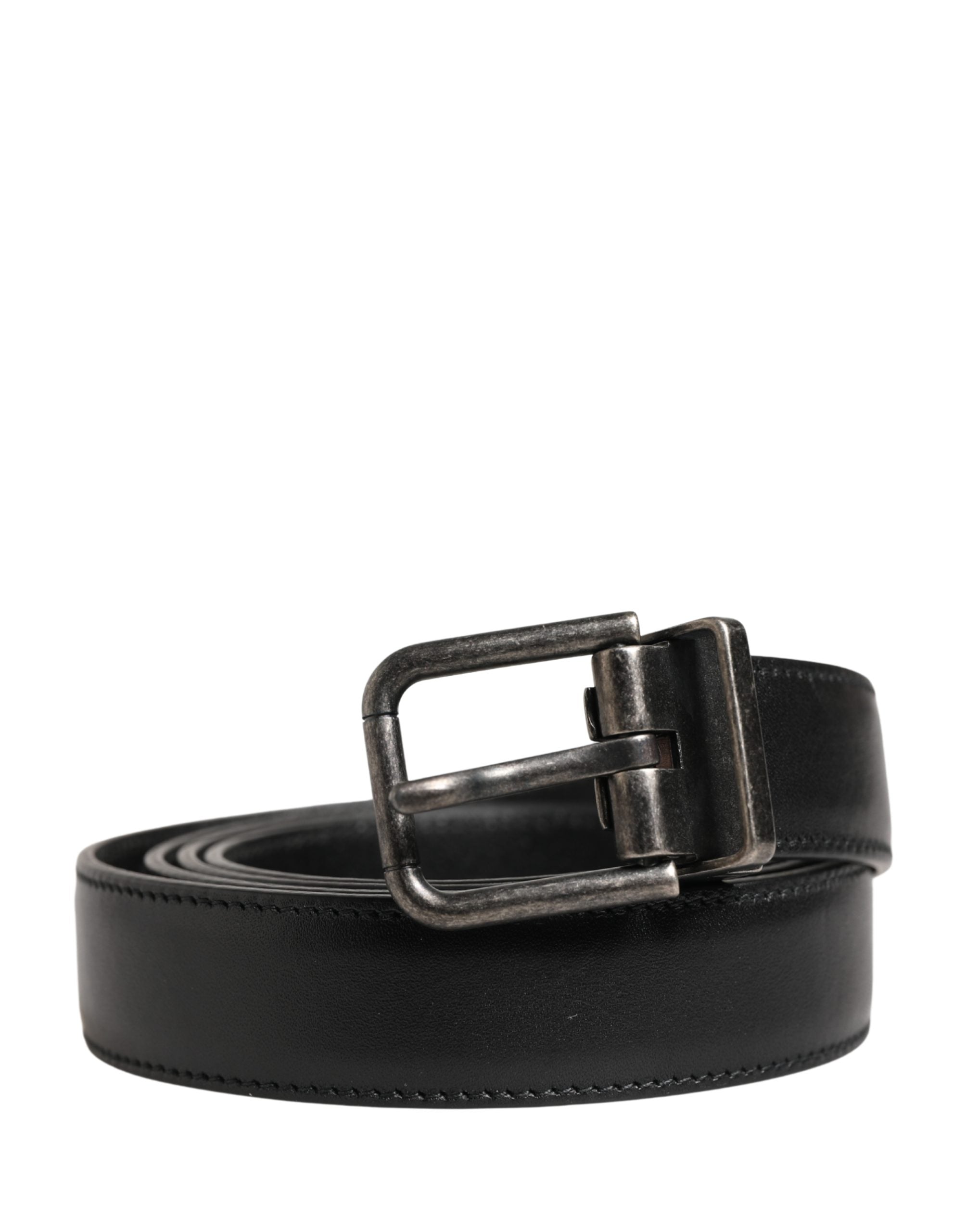 Dolce & Gabbana Black Calf Leather Belt