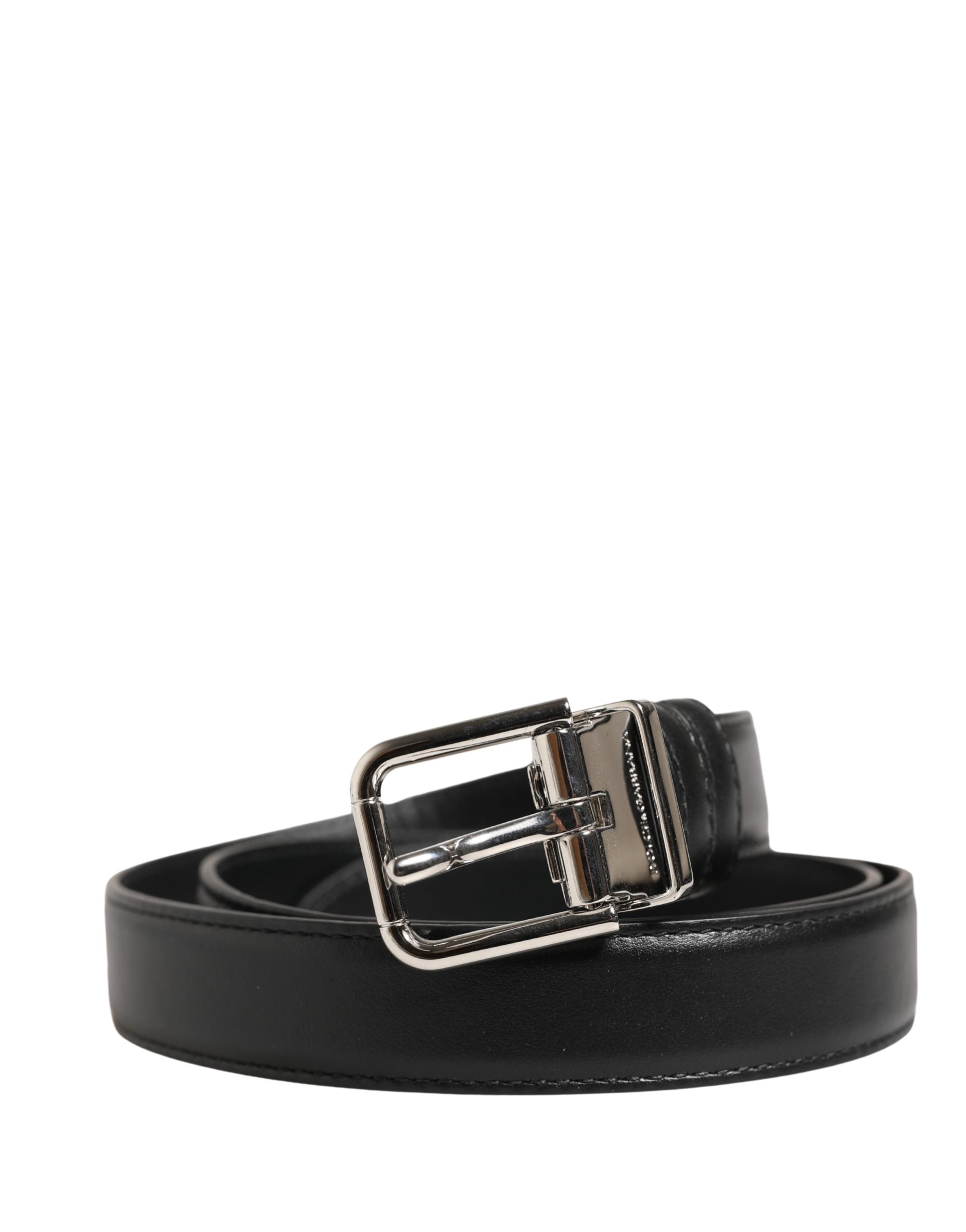 Dolce & Gabbana Black Calf Leather Belt