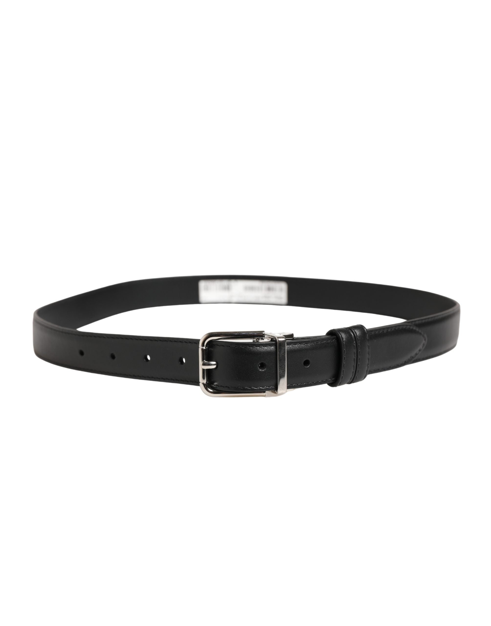 Dolce & Gabbana Black Calf Leather Belt